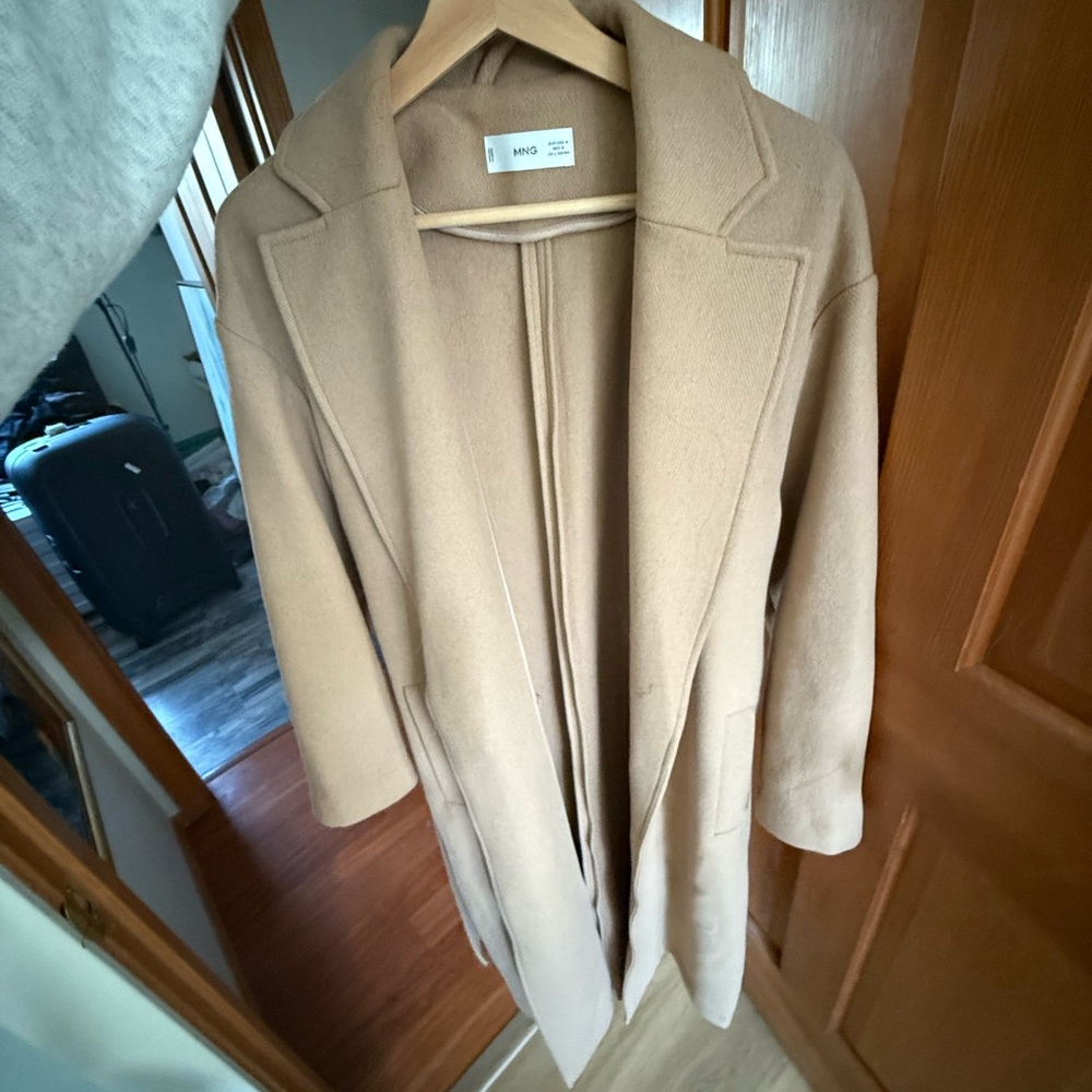 Mango Classic Camel Trench Coat